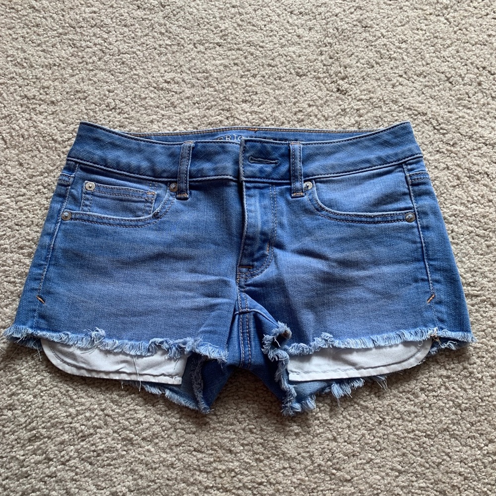 American Eagle Shortie Denim Cut-Off Shorts